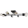 ELUZE Ceiling Light Fixture Industrial Metal Flush Mount Light Oil Rubbed Bronze Ceiling Lamp with 8 Lights for Dining Room Kitchen Living Room Lighting