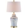 JONATHAN Y JYL3010A Wallace 26'' Ceramic LED Table Lamp Traditional,Transitional,Cottage for Bedroom, Living Room, Office, College Dorm, Coffee Table, Bookcase, Blue/White