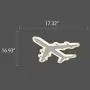 LITFAD Airplane Shape Dimmable LED Ceiling Light Fixture 17.32 Inch Wide Pendant Lamp Ultra-Thin Ceiling Lamp in White for Boys Bedroom,Kids Room,Children Bedroom