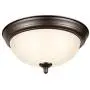 Amazon Brand - Ravenna Home Single-Light Flush-Mount Ceiling Light with Frosted Glass Shade, 5.3''H, Bronze
