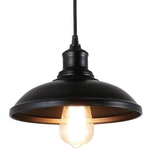 Giluta Industrial Pendant Lighting Rustic Ceiling Hanging Light Fixture Indoor Island Edison Lighting for Kitchen Dining Room Farmhouse, 9.75''D x 6''H. UL Listed