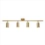 Modo Lighting Gold Track Lighting 4 Light Adjustable Flush Mount Ceiling Lighting Industrial Spotlights Lights Fixtures for Living Room Bedroom Kitchen Hallway(39.3”/100cm)