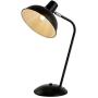 KRASTY Modern Industrial Adjustable Metal Bedside Lamp Farmhouse Living Room Bedroom Office Nightstand Black Table Lamp, Desk Lamp for Kid Eye-Caring Study Reading