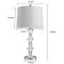 BOBOMOMO Modern Crystal USB Table Lamps Set of 2 for Living Room Bedroom 26''