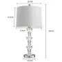 BOBOMOMO Modern Crystal USB Table Lamps Set of 2 for Living Room Bedroom 26''