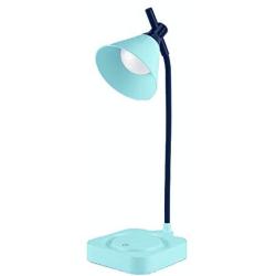 AFORTLO Battery Powered Operated Desk Lamp Light, Rechargeable Table Lamp, Macaroon 3 Color Dimmer,Stepless Brightness Dimmable,Touch Control Cordless Lamp for Bed Reading,Studying,Office (Blue-green)