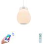 Pendant Light LED Mini Chandelier 30W White Music Ceiling Light with Bluetooth Speaker, Smart APP and Remote Control, Modern Design and Length Adjustable, Perfect for Kitchen Dining Room Restaurant. …