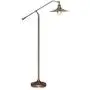LITFAD Industrial Stylish Flared Floor Lamp Metal 1 Bulb Living Room Standing Floor Light with Boom Arm in Bronze for Bedroom Hotel Dining Room Restaurant