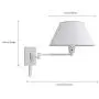 Home Decorators Collection Simplicity Swing arm Wall Lamp, 13'' H, White