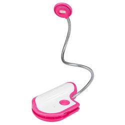 BIGMONAT Rechargeable Book Reading Light for Kids,Small Book Light,Multi Colors Portable LED Reading Lamp with 360° Rotary Light Neck,Wireless Clip on Reading Light for Books in Bed (Rose Red)