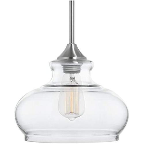 Ariella Ovale Kitchen Pendant Light Fixture - Brushed Nickel - Linea di Liara LL-P322