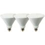TCP RLP389030ND3 LED Floodlight 90 Watt Equivalent, PAR38 Shape, Outdoor Flood Light Bulbs, 3 Pack, Bright White (3000K), 3 Count