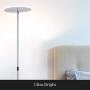 Brightech Sky Flux - Bright LED Torchiere Floor Lamp, for Your Living Room and Office - Halogen Lamp Alternative with 3 Light Options Incl. Daylight - Dimmable Modern Uplight - White
