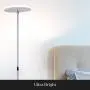 Brightech Sky Flux - Bright LED Torchiere Floor Lamp, for Your Living Room and Office - Halogen Lamp Alternative with 3 Light Options Incl. Daylight - Dimmable Modern Uplight - White