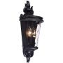 Casa Marseille Traditional Outdoor Wall Light Fixture Textured Black Scroll 17'' Clear Hammered Glass for Exterior Porch Patio - John Timberland