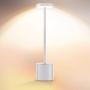 Cordless Table Lamp, LED Metal USB Rechargeable 2600mAh 2-Levels Brightness Night Light Desk Lamp Reading Lamp for Restaurant/Bedroom/Dormitory (Silver)