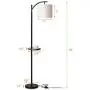 Miceshu Floor Lamps for Living Room, Arc Modern Standing Lamp Adjustable Lamp Safety Base and with Unique Convenient Table for Cellphone and Coffee Cup, Useful Bed Room Christmas Decor Floor Lamp