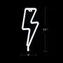Lightning Bolt Neon Sign for Wall Decor,USB or Battery Decor LED Signs,Neon Lights for Bedroom,Light Up Signs Decorative Neon Light Sign for Home,Christmas,Party,Kids Living Room(Blue)