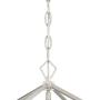 Queluz Brushed Nickel Cage Foyer Pendant Chandelier 13'' Wide Geometric Frame 4-Light Fixture for Dining Room House Foyer Kitchen Island Entryway Bedroom Living Room - Franklin Iron Works