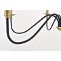 Elegant Lighting Rohan Collection 6 Light Chandelier in Matte Black Finish - 36''D x 19''H