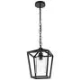 NILOAH Modern Industrial Pendant Light - Hanging Pendant Light Fixtures with Clear Glass, Black Ceiling Farmhouse Chandelier Light Fixture Suitable for Kitchen Island, Living Room and Corridor