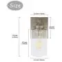 VINLUZ Modern Glass Wall Sconces Lighting Brushed Nickel Finished 1-Lights Bathroom Vintage Wall Light Fixtures Vanity, Indoor Porch Lights Hallway Bedroom Dining Room