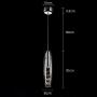 Modern Chrome Crystal Ceiling Pendant Light LED Adjustable Hanging Linear Pendant Light for Bar, Dining Room, Kitchen