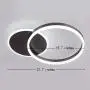 Ganeed Flush Mount Ceiling Light,37W 2 Rings Modern LED Ceiling Light Fixture,6500K White Light Metal Acrylic Ceiling Lamp for Living Room Bedroom Study