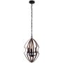 Aipsun Rustic Pendant Light 3 Light Farmhouse Chandelier 18.11'' Wood Texture Metal Ceiling Hanging Light Fixture for Indoor Kitchen Island Dining Living Room