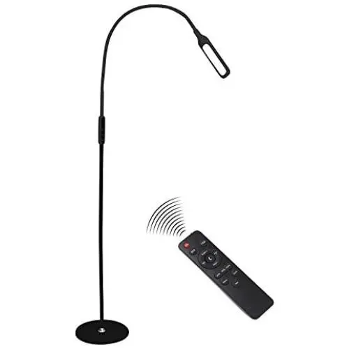 Floor Lamp, Floor LED Lamp/LED Light Lamp/Remote Control & Touch/Adjustable Flexible Gooseneck/by Syrinx (Black) Floor Lamp, Floor LED Lamp/LED Light Lamp/Remote Control & Touch/Adjustable Flexible Gooseneck/by Syrinx (Black)