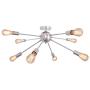 ALISADABOY Sputnik Chandelier Brushed Nickel 8 Light Rustic Flush Mount Ceiling Light Modern Pendant Lighting Fixtures for Kitchen Bathroom Dining Room Bedroom Hallway