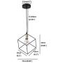 LightInTheBox LED Pendant Light Modern Chrome Chandeliers Ceiling Lighting Fixture for Living Room/Bedroom/Dining Room/Kitchen (3 Lights Geometrical)