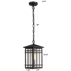 Rosient Outdoor Pendant Lighting, 1-Light Exterior Pendant Lantern, Porch Hanging Lantern Lights, Exterior Pendant Lamp for for Porch, Patio, Entryway