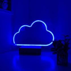 Neon Sign Cloud Lights Blue Wall Art Décor USB & Battery Powered LED Neon Night Light for Kids Bedroom,Dorm,Wedding Party Birthday Gifts Baby Nursery Lamp(YDL)