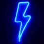 SANJICHA LED Lightning Neon Signs Bolt, Battery and USB Operated Neon Lights for Bedroom Wall Birthday Gifts, Kids ’Room Festival Party (Blue)