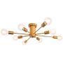 PUMING 8 Lights Gold Modern Sputnik Chandeliers Semi-Flush Ceiling Light Fixture for Living Room Bedroom Bathroom Kitchen Cottage Lighting PUMING 8 Lights Gold Modern Sputnik Chandeliers Semi-Flush Ceiling Light Fixture for Living Room Bedroom Bathroom Kitchen Cottage Lighting