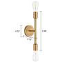 Passica Decor Set of 2 pcs Simple Stylish 2 Light Matte Antique Brass Vanity Light Vertical or Horizontal Wall Mounting Double Sconce for Bedroom Living Room Stairs Hallway Passica Decor Set of 2 pcs Simple Stylish 2 Light Matte Antique Brass Vanity Light Vertical or Horizontal Wall Mounting Double Sconce for Bedroom Living Room Stairs Hallway