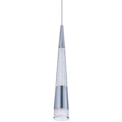 VILUXY Modern Kitchen Island Pendant Lighting, Adjustable LED Cone Pendant Light with Silver Plating Nickel Finish Acrylic Shade for Dining Rooms 7W, Cool White 6000K