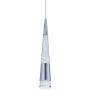 VILUXY Modern Kitchen Island Pendant Lighting, Adjustable LED Cone Pendant Light with Silver Plating Nickel Finish Acrylic Shade for Dining Rooms 7W, Cool White 6000K