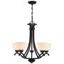 Doraimi Lighting Modern 5 Light Contemporary Chandeliers Printing Black Finish Modern Light