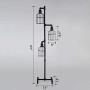 NIUYAO Industrial Style 60 High Track Tree Floor Lamp Iron Cage 3 Lights Pipe LED Floor Light Fixture Black 409434