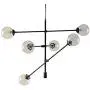 Ink+Ivy II150-0010, Cyrus Six-Light Modern Chandeliers - Height Adjustable, Plated Finish, Glass Sphere Shades Pendant Sputnik Ligthing Lamp, Dining Room Lighting Fixtures, LED Compatible, Bronze