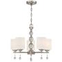 Doraimi Lighting Classic Industrial 5 Light Contemporary K9 Crystal Chandeliers Brushed Nickel Modern Light for Dining Room Living Room Corridor