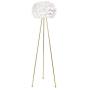 Maxax Tripod Floor Lamp – Feather Floor lamp with White Feather Shade, Modern Standing Light with Gold Finish for Bedrooms/Living Room/Dining Room/Kitchen