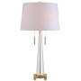 JONATHAN Y JYL2018A Zoe 29.5'' 2-Light Crystal LED Table Lamp Contemporary,Glam,Transitional,Modern for Bedroom, Living Room, Office, College Dorm, Coffee Table, Bookcase, Clear/BrassGold