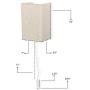 Wallniture Asian Wall Lamp with Toggle Switch, Living Room Decor Rice Paper Lamp Shade with Light Bulbs, Cream Set of 2