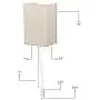 Wallniture Asian Wall Lamp with Toggle Switch, Living Room Decor Rice Paper Lamp Shade with Light Bulbs, Cream Set of 2