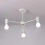 LAKIQ Modern Ceiling Light Living Room Close to Ceiling Lighting Bedroom Semi Flush Mount Light Fixture Minimalist Style Indoor Chandelier Lighting (White,3 Lights)