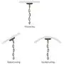 LALUZ A03476 Bronze Farmhouse Chandelier Rustic Pendant Light for Foyer, Entryway and Dining Room