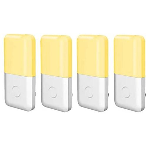 Plug in Night Light Dimmable LED Night Light with Smart Dusk to Dawn Sensor, Night Lamp for Hallway Bedroom Kids’ Room Kitchen Stairway (4 Pack)